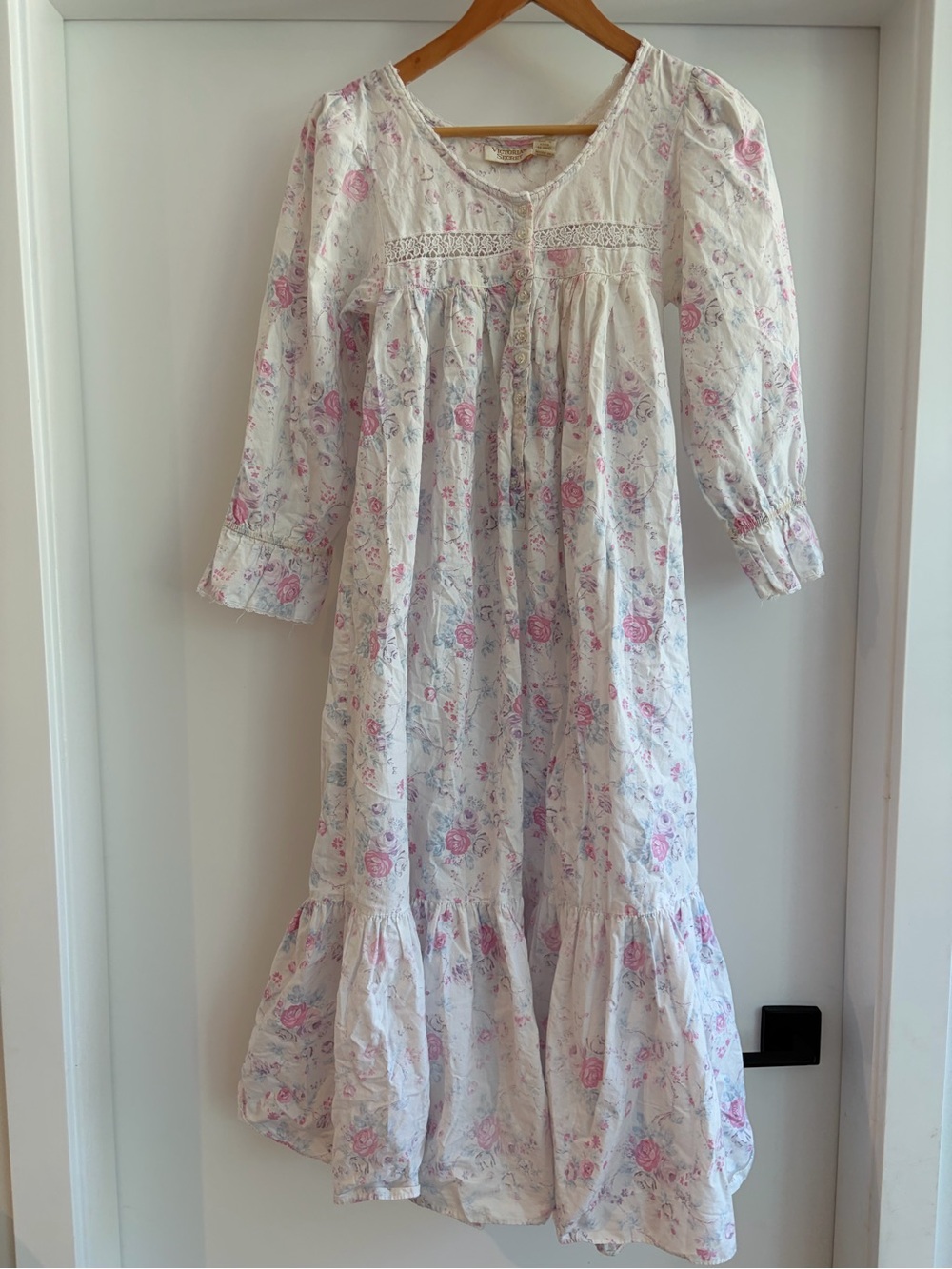 Vintage Victoria’s Secret 100% Cotton Cottage Core Croquette Nightgown S - Picture 2 of 6